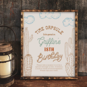 8x10 Cowboy Time Capsule Sign