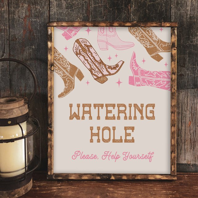 8x10 Cowgirl Watering Hole Sign (Creator Uploaded)