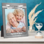 8x10 Diamond 60th Wedding Anniversary Photo Frame<br><div class="desc">Lovely gift for the diamond anniversary couple. Add a recent photo or wedding photo, their names and the date of their 60th Wedding Anniversary. Done in an elegant silver print and bow. Great anniversary gift.</div>