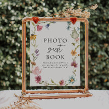 8x10 Floral Tea Guestbook Sign