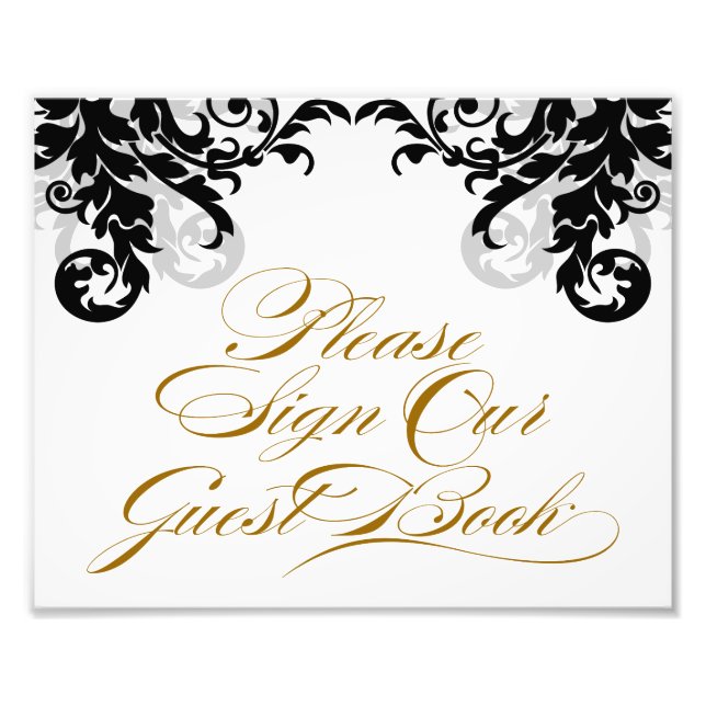 8x10 Flourish Sign Our Guest Book for Framining (Front)