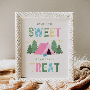8x10 Girl's Camping Treat Favour Sign