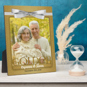 8x10 Golden 50th Wedding Anniversary Photo Frame