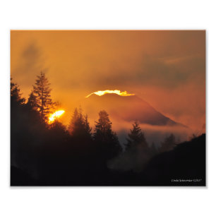 8X10 Mount Rainier at Sunrise Photo Print