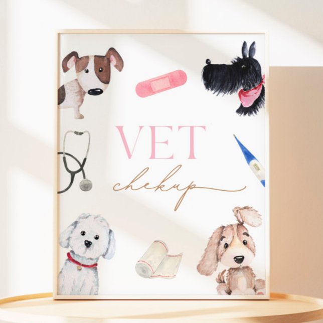 8x10 Puppy Party Vet Checkup Sign (Creator Uploaded)