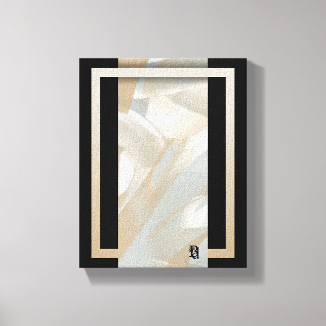 8x10" Sandy Tornado Trend Abstract Art Beige Canvas Print (Front)