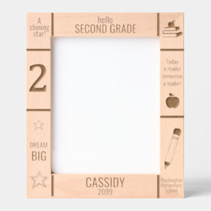8x10 SECOND GRADE Elementary School Photo Custom Etched Frames