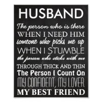 8x10 Wedding Husband Word Art Collage House Rules