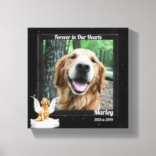 8x8 Golden Retreiver Angel Dog Pet Memorial Photo Canvas Print