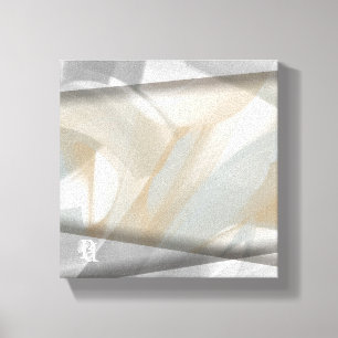8x8"  Sandy Tornado Trend Abstract Art Beige  Canvas Print