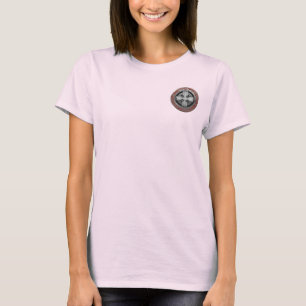[900] Ancient Celtic Sacred Silver Knot Cross T-Shirt