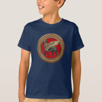 [900] Assyrian Winged Bull: Gold and Black Lamassu