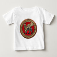 [900] Assyrian Winged Lion: Gold & Black Lamassu