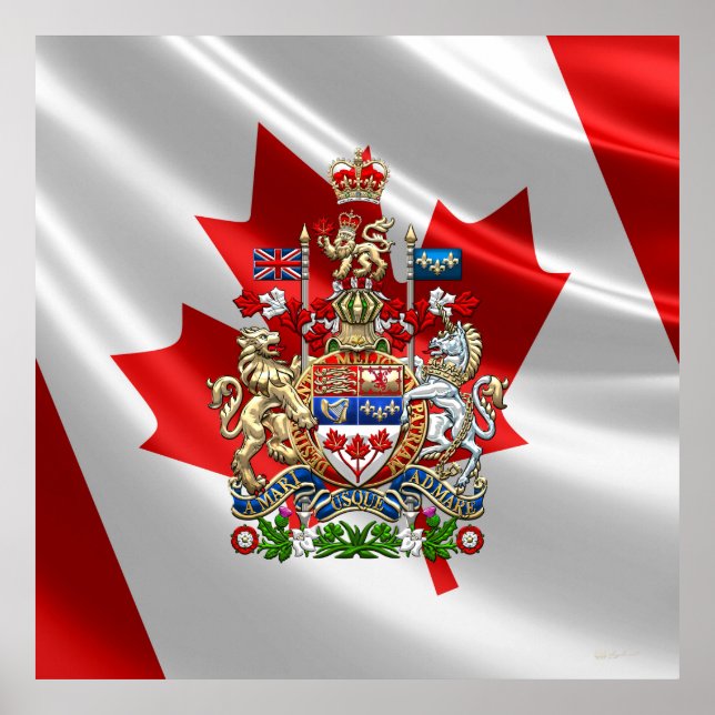 [900] Canada Coat of Arms [3D] Poster (Front)