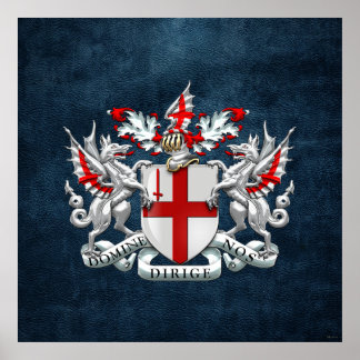 [900] City of London - Coat of Arms Poster