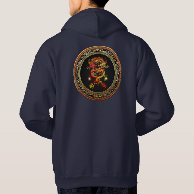 [900] Red and Yellow Dragons Hoodie (Back)