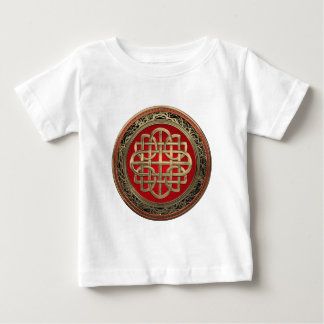 [900] Sacred Celtic Gold Knot Cross Baby T-Shirt