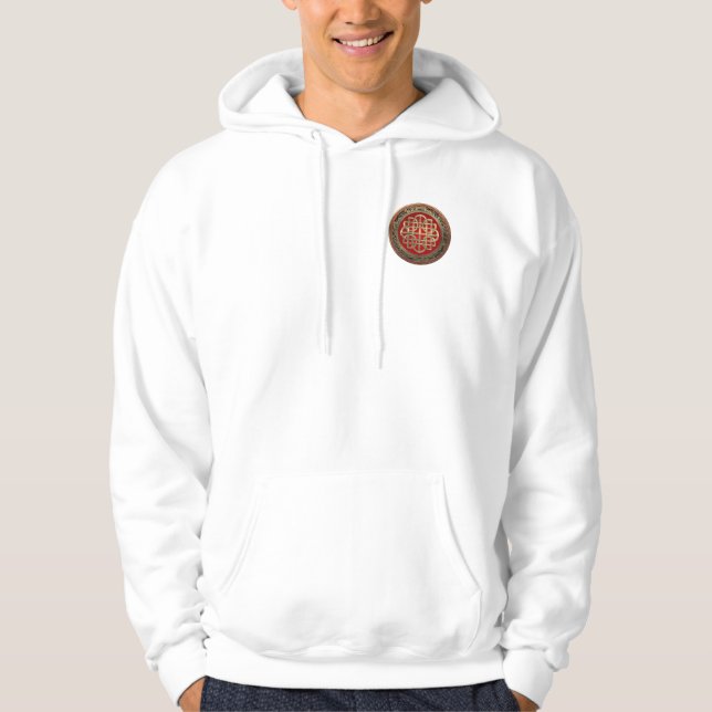 [900] Sacred Celtic Gold Knot Cross Hoodie (Front)
