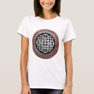 [900] Sacred Celtic Silver Knot Cross T-Shirt