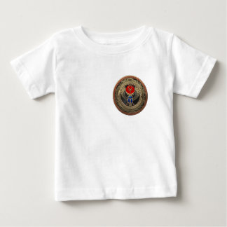 [900] Sacred Gold Egyptian Winged Scarab with Ankh Baby T-Shirt