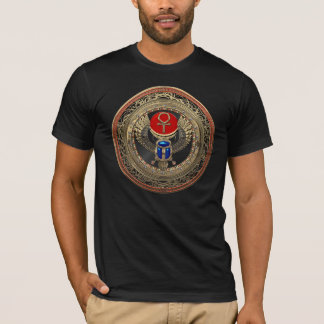 [900] Sacred Gold Egyptian Winged Scarab with Ankh T-Shirt