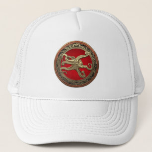 [900] Sacred Gold Octopus in Defensive Posture Trucker Hat