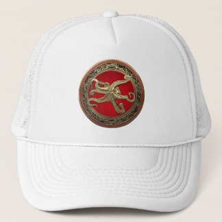 [900] Sacred Gold Octopus in Defensive Posture Trucker Hat