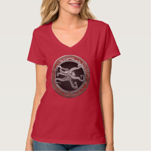 [900] Sacred Silver Octopus in Defensive Posture T-Shirt