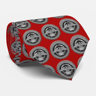 [900] Silver Roman Imperial Eagle over Medallion Tie