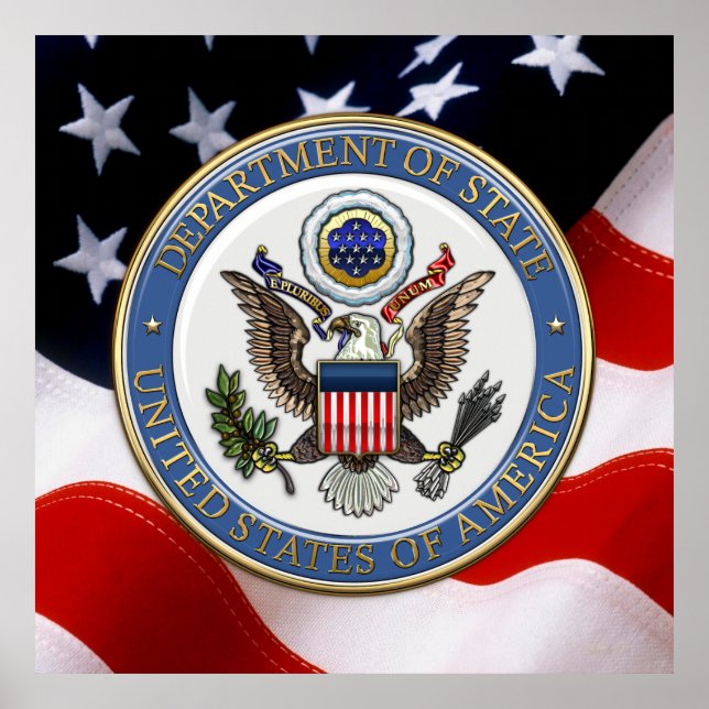 [900] U.S. Department of State (DoS) Emblem [3D] Poster (Front)