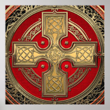 [901] Ancient Celtic Sacred Gold Knot Cross