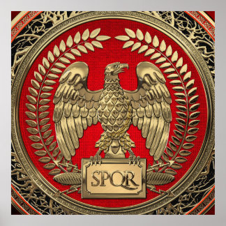 [901] Gold Roman Imperial Eagle Poster
