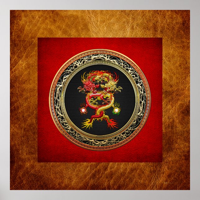 [901] Red and Yellow Dragons Poster (Front)