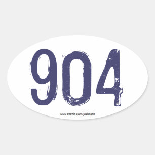 904 - Represent in Jax! Oval Sticker