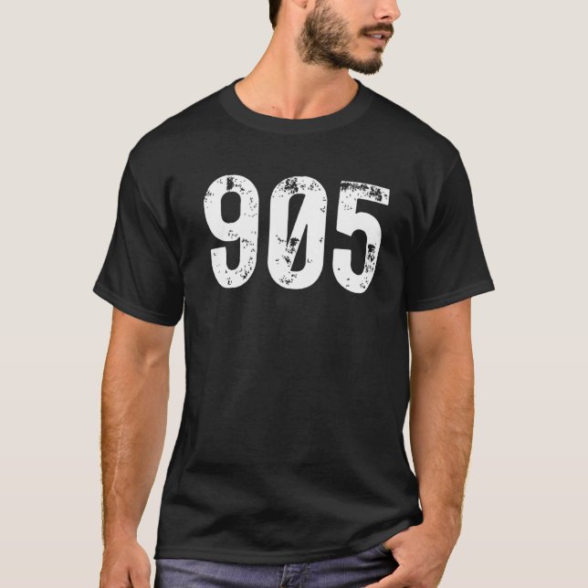 905 Area Code Hamilton ON Mobile Telephone Area Co T-Shirt (Front)