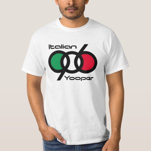 906 italian yooper-interlocking numbers T-Shirt (Front)