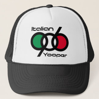 906 italian yooper-interlocking numbers trucker hat