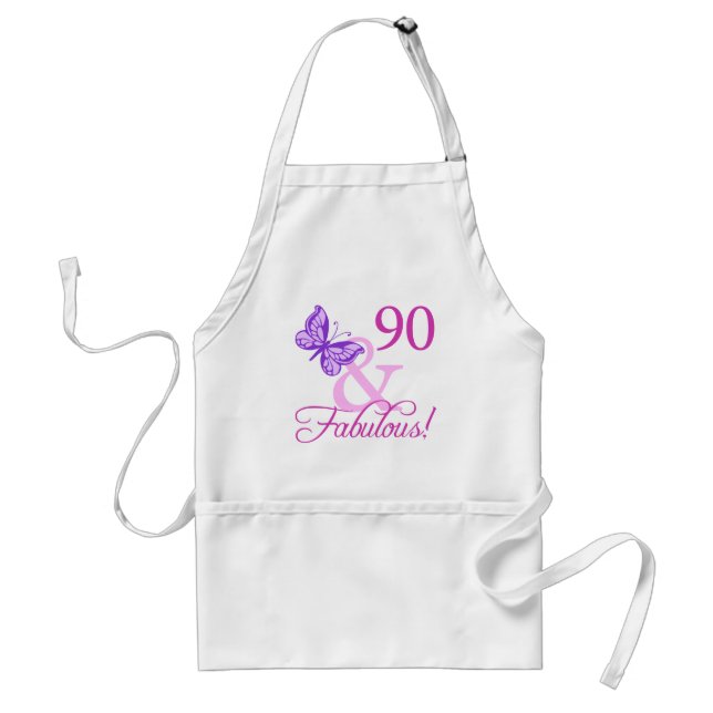 90 And Fabulous Birthday Gifts (Plum) Standard Apron (Front)