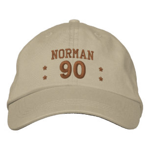 90 Birthday Custom Name STONE and PENNY V01F3 Embroidered Hat