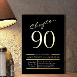 90 Black 90th Birthday Party Gold<br><div class="desc">Celebrate a very special 90th birthday in style with our luxurious black and gold foil invitations! Invite your family and friends to come together and commemorate a momentous 90 years of life! Perfect for any anniversary event, these invitations will ensure the celebration is truly special and remembered for a lifetime....</div>