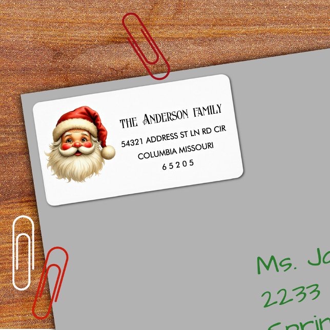 90 Cute Santa Clause Return Address Label (Creator Uploaded)