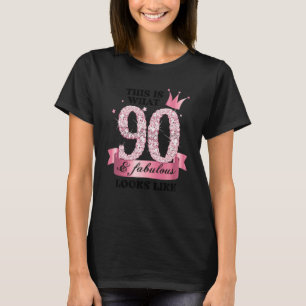 90 & Fabulous I Pink White Party Group Candid Phot T-Shirt