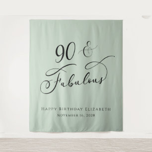 90 Fabulous Sage Green Birthday Party Tapestry