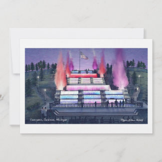 90# Linen invitation Cascades Jackson Michigan