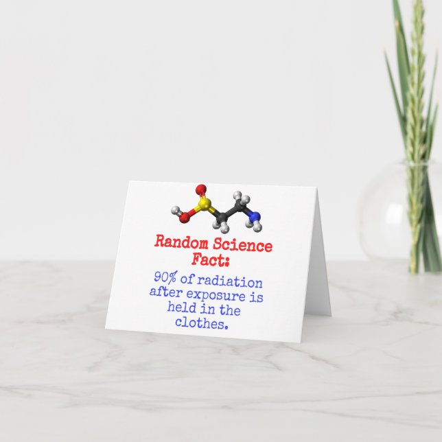 90 Percent Of Radiation - Science Fact Card (Front)