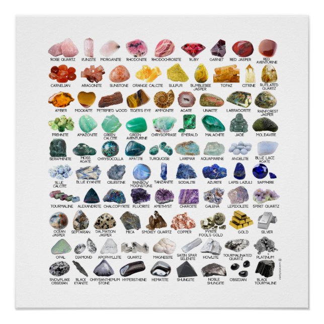 90 Rainbow Rocks Crystal Collection Glossy Poster (Front)