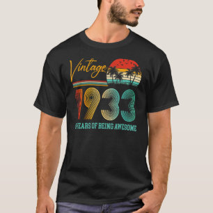 90 Year Old  Boys Girls Vintage 1933 90th Birthday T-Shirt