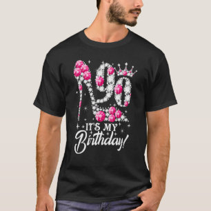 90 Year Old  It's My 90th Birthday Pink Diamond Sh T-Shirt