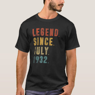 90 Year Old Legend Since July 1932 90th Birthday T-Shirt