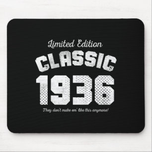 90 Year Old Men Vintage Clic Car 1936 90th Birthda Mouse Mat